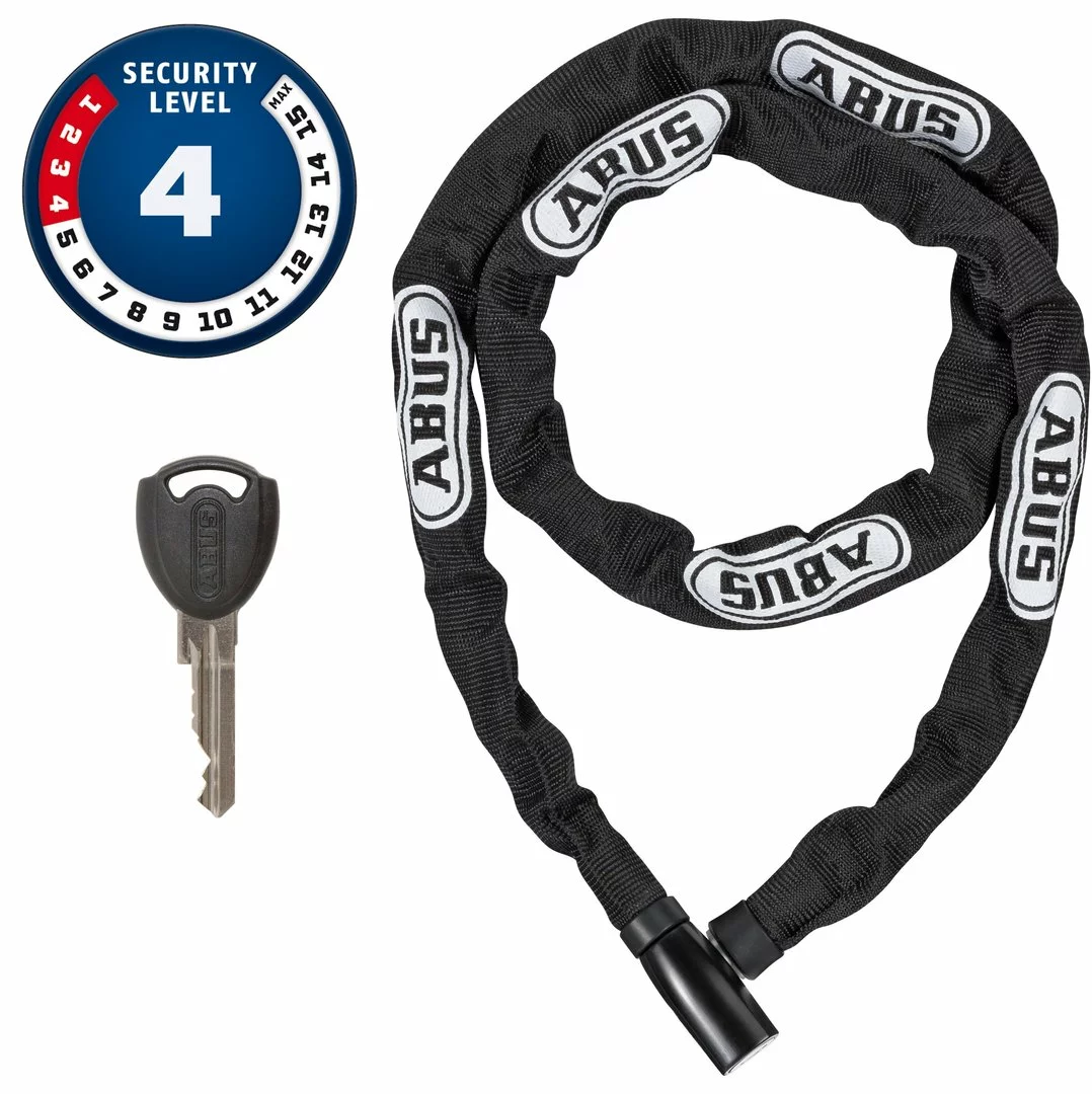 ABUS Steel-O-Chain 4804K/75 Black Mit Schlüssel 3 ABUS Steel-O-Chain 4804K/75 Black Mit Schlüssel