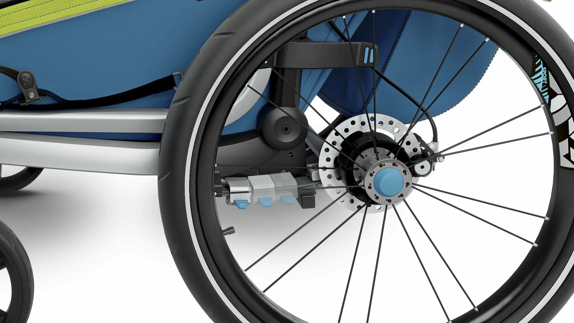 Thule Chariot Thule-Chariot Sport1, Chartreuse / Mykonos 11 Thule Chariot Thule-Chariot Sport1, Chartreuse / Mykonos – Bild 9