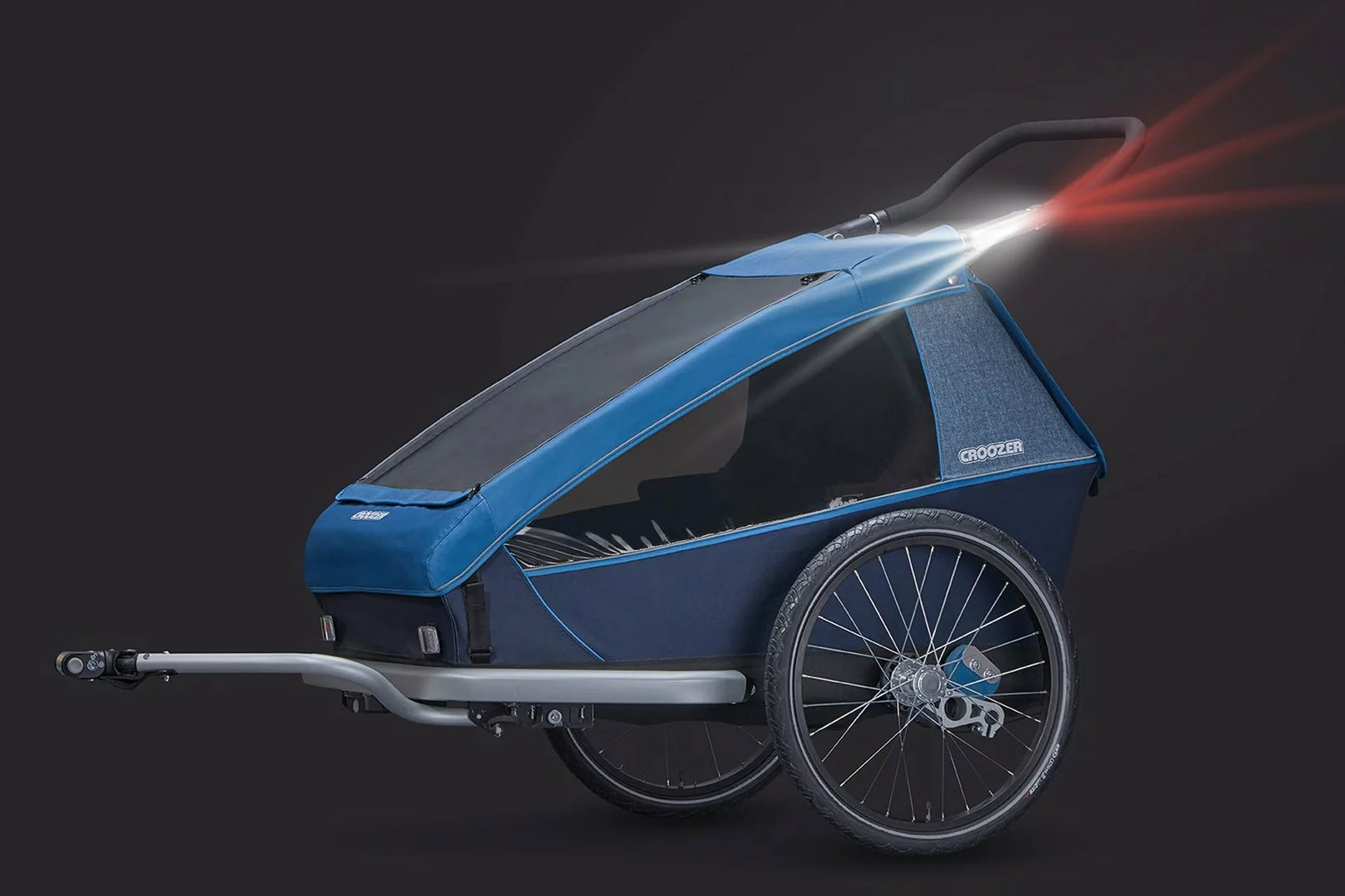 Croozer Kid Plus For 1 Ab 2018 Gefedert Mit Licht, Fahrrad-, Buggy- Und Jogging-Option Ocean-blue 6 Croozer Kid Plus For 1 Ab 2018 Gefedert Mit Licht, Fahrrad-, Buggy- Und Jogging-Option Ocean-blue – Bild 4