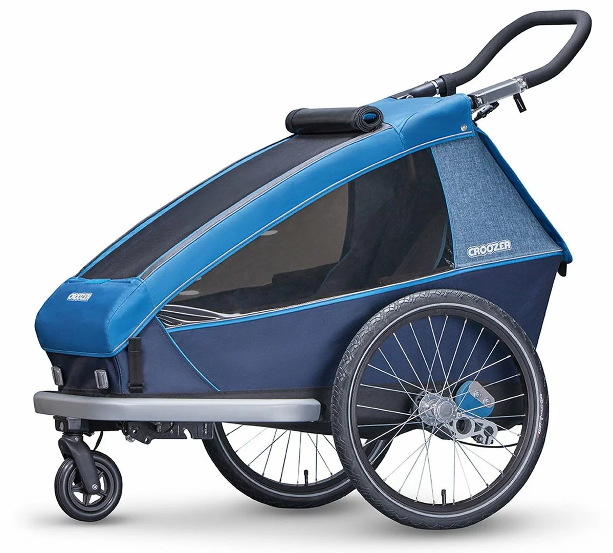 Croozer Kid Plus For 1 Ab 2018 Gefedert Mit Licht, Fahrrad-, Buggy- Und Jogging-Option Ocean-blue 4 Croozer Kid Plus For 1 Ab 2018 Gefedert Mit Licht, Fahrrad-, Buggy- Und Jogging-Option Ocean-blue – Bild 2