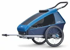 Croozer Kid Plus For 2 Ab 2018 Gefedert Mit Licht, Fahrrad-, Buggy- Und Jogging-Option Ocean-blue