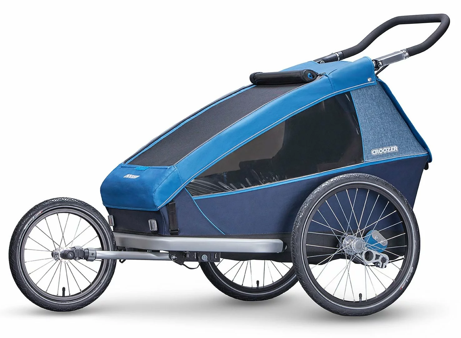 Croozer Kid Plus For 2 Ab 2018 Gefedert Mit Licht, Fahrrad-, Buggy- Und Jogging-Option Ocean-blue 5 Croozer Kid Plus For 2 Ab 2018 Gefedert Mit Licht, Fahrrad-, Buggy- Und Jogging-Option Ocean-blue – Bild 3