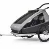 Croozer Kid Keeke 2 Gefedert Mit Fahrrad- Und Buggy-Option Stone Grey -Fahrräder Verkäufe Kinderanhaenger Croozer Kid Keeke 2 Sitzer Stone grey 2020 121001620 Fahrrad