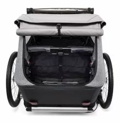 Croozer Kid Keeke 2 Gefedert Mit Fahrrad- Und Buggy-Option Stone Grey -Fahrräder Verkäufe Kinderanhaenger Croozer Kid Keeke 2 Sitzer Stone grey 2020 121001620 Kofferraum