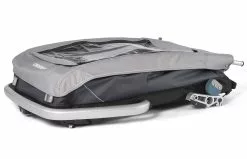 Croozer Kid Keeke 2 Gefedert Mit Fahrrad- Und Buggy-Option Stone Grey -Fahrräder Verkäufe Kinderanhaenger Croozer Kid Keeke 2 Sitzer Stone grey 2020 121001620 gefaltet