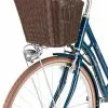Pegasus Bici Italia 1949 Vorderrad-Korb Rattan Dunkelbraun Incl Gep.Träger Silber