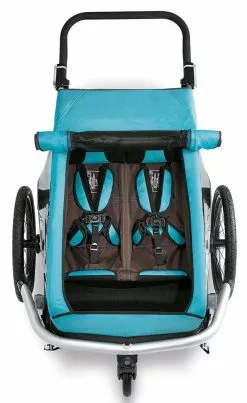 Croozer Kid Plus For 2 Ab 2016 Mit Licht Gefedert Mit Buggy-, Walker- Und Fahrrad-Opt. Sky-blue *** -Fahrräder Verkäufe mit Babysitz 2